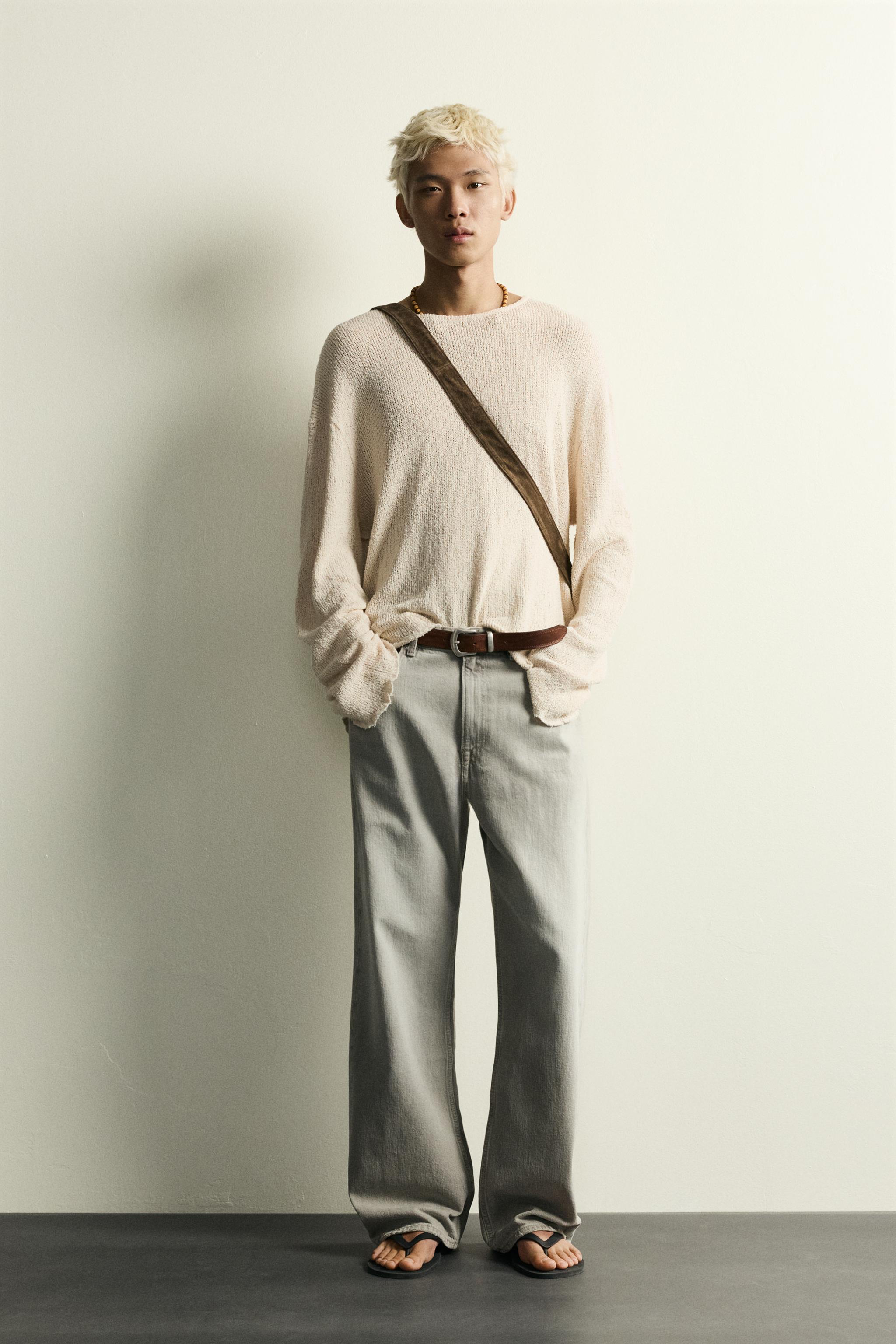 WASHED PRINT KNIT T-SHIRT